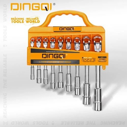 DINGQI Lot De 9 Clés à Pipes - Argent